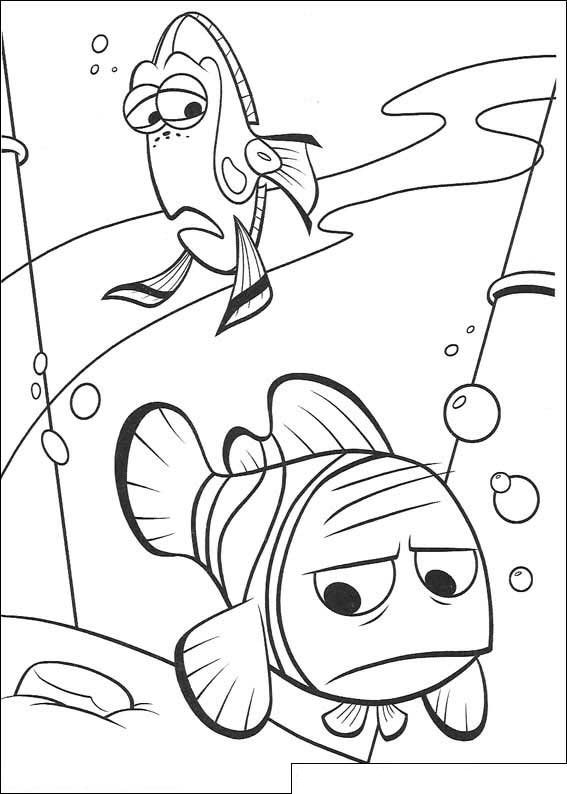 Plansa de colorat cu Nemo 36 30